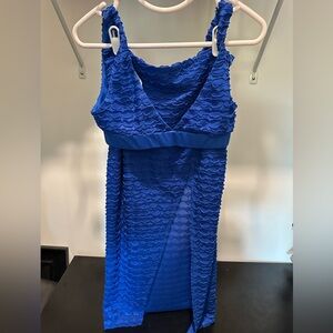 Fashion Nova Vibrant Blue Skirt Set